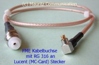 Kabelkonfektion: Mauritz Communication: Anschlusskabel Lucent Stecker RG 316 FME Kabelbuchse Kabelkonfektion: Mauritz Communication: Anschlusskabel Lucent Stecker RG 316 FME Kabelbuchse