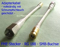 Kabelkonfektion: Mauritz Communication: Kabeladapter FME Stecker SMB Buchse Kabelkonfektion: Mauritz Communication: Kabeladapter FME Stecker SMB Buchse