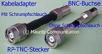 Kabelkonfektion: Mauritz Communication: Kabeladapter RP TNC Stecker BNC Buchse Kabelkonfektion: Mauritz Communication: Kabeladapter RP TNC Stecker BNC Buchse