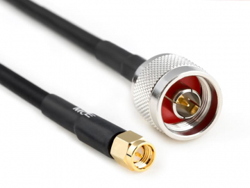 H 155 Coaxial Cable assembled with N Male to SMA Male, 0,5m