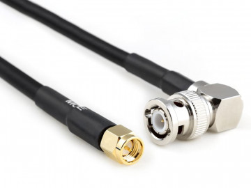 Aircell 7 Coaxial Cable Assemblies with BNC Male R/A to SMA Male, 12m