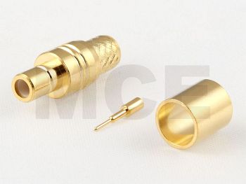 SMB Plug for RG 58, Inner Pin Male, Crimp