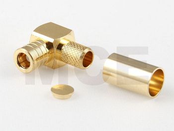SMB Jack R/A for H 155 / CLF 240, Inner Pin Female, Crimp