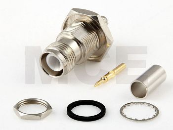 RP TNC Jack Bulkhead for Aircell 5 / CLF 200, Crimp