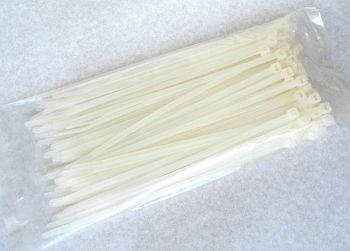 Cable Ties, White, 4,6 x 200 mm