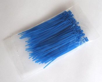 Kabelbinder Blau 2,5 x 200 mm, Beutel mit 100 Stück