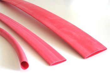 Shrink Tubing red 2,4 / 1,2 mm, DERAY-H Meter-Goods