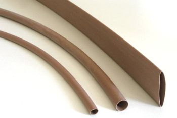 Shrink Tubing brown 2,4 / 1,2 mm, DERAY-H Meter-Goods