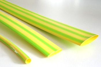 Schrumpfschlauch gelb-grün 3,2 / 1,0 mm, Meterware, DERAY-IGY