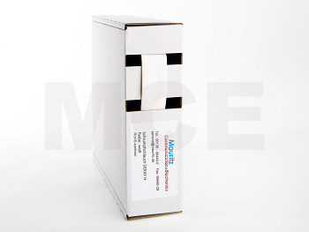 Shrink Tubing white 12,7 / 6,4 mm, Box 7,5m DERAY-H