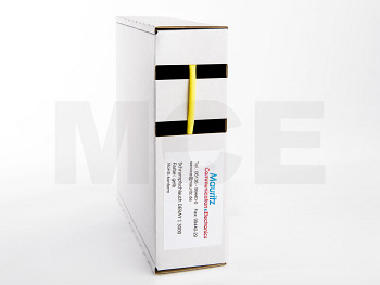 Shrink Tubing yellow 1,6 / 0,5 mm, Box 8,5m DERAY-I 3000