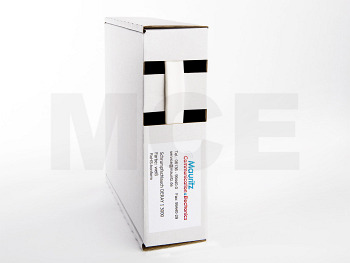Shrink Tubing white 4,8 / 1,5 mm, Box 6m DERAY-I 3000