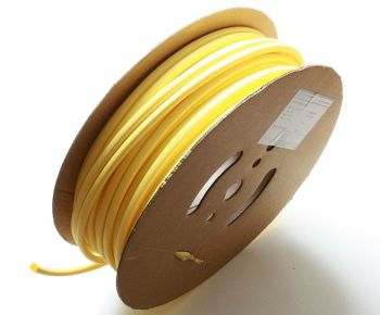 Schrumpfschlauch gelb 1,2 / 0,6 mm, 150m Spule DERAY-I