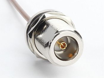 RG 316 mit RP-SMA Stecker auf N Einbaubuchse, Länge 15cm