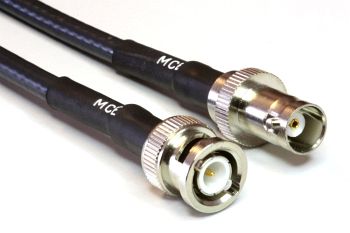 H 155 Coaxial Cable assembled with BNC Male to BNC Female, 1m