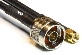 H 155 Coaxial Cable assembled with N Male to SMA Male, 1m