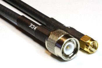 H 155 Coaxial Cable assembled with TNC Male to SMA Male, 1m