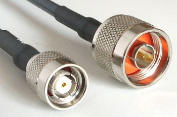 H 155 WLAN Coaxial Cable assembled with RP TNC Male to N Male, 1,5m