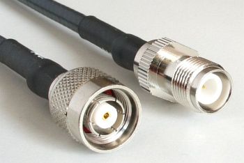 H 155 WLAN Coaxial Cable assembled with RP TNC Male to RP TNC Female, 50cm
