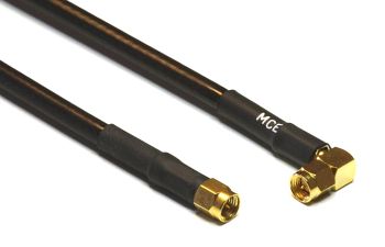 H 155 PE Coaxial Cable assembled with SMA Male R/A to SMA Male, 2m