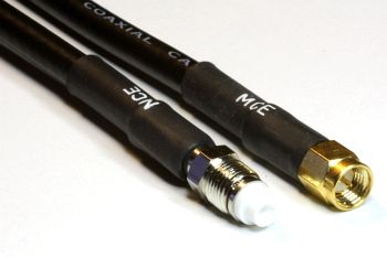 CLF 240 Low Loss Coaxial Cable assembled with FME Female to SMA Male, 10m