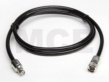 H 2007 Coaxial Cable assembled with BNC Male Clamp to N Male Clamp, 1,5m