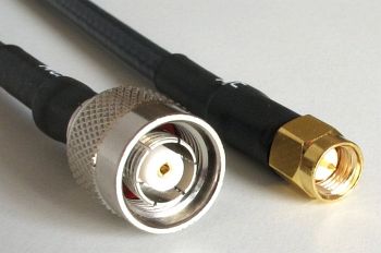 WLAN Coaxial Cable Assemblies with CLF 200, RP TNC MALE to SMA MALE, 50cm