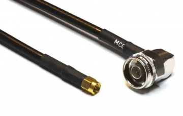 Aircell 5 Coaxial Cable Assemblies with N Male R/A to SMA Male, 25m