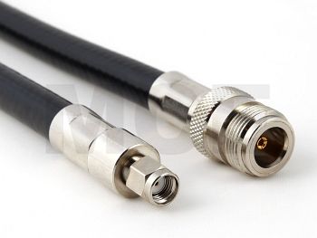 Ecoflex 10 Coaxial Cable assembled with N Female to RP SMA Male Crimp, Length 5