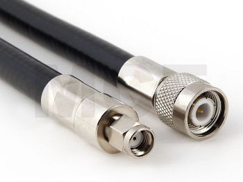 Ecoflex 10 Coaxial Cable assembled with TNC Male to RP SMA Male Crimp, Length 2
