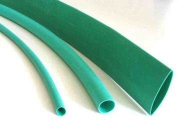 Schrumpfschlauch grün 1,2 / 0,6 mm, Meterware, DERAY-H