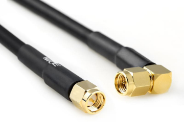 H 155 Coaxial Cable assembled with SMA Male R/A to SMA Male, 0,5m