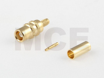 MCX Jack for RG 174 / 188 / 316, Gold plated, Crimp