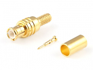 MCX Plug for RG 174 / 188 / 316, Gold plated, Crimp