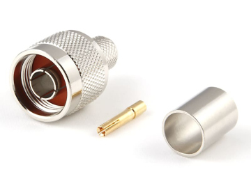 RP N Stecker für RG 213 / 214, Crimp