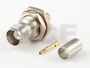 TNC Jack Bulkhead for Aircell 7 / LMR 300, Crimp