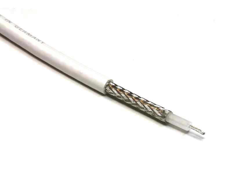 Coaxial Cable RG 58 C/U White 50 Ohm