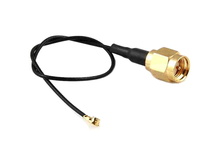 Llave presión abogado Pigtail, I-PEX to SMA Male, 1.13mm Coaxial Cable, Length 15cm