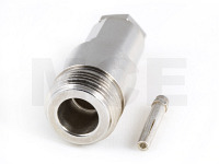N Jack for RG 174 / 188 / 316, PTFE, Clamp