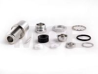 N Einbau Kabelbuchse für RG 213, PTFE, Clamp