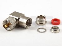 UHF Stecker, Winkel für RG213, RG214, Ecoflex10, PTFE, Clamp