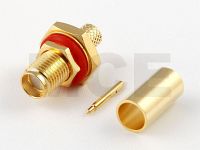 RP SMA Einbau Kabelbuchse Crimp für AIRCELL 5, CLF-200