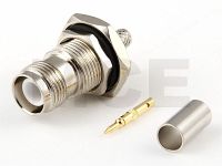 RP TNC Jack Bulkhead for RG 58, Crimp