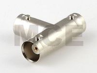 BNC T-Stück, BNC Buchse auf BNC Buchse auf BNC Buchse, 50 Ohm