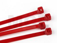 Kabelbinder Rot 2,5 x 200 mm, Beutel mit 100 Stück