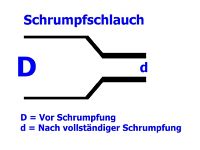 Schrumpfschlauch schwarz 16,0 / 8,0 mm, Meterware, DERAY-H