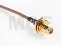 Lucent Stecker, 45cm RG 316, SMA Einbau-Kabelbuchse