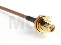 RG 316 with Lucent Male to RP SMA Female Bulkhead 10cm