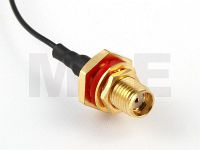 Pigtail, IPEX to SMA Bulkhead Hex 11- 1.13mm Coaxial Cable, Length 15cm