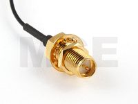 Pigtail, UFL to RP SMA Bulkhead HEX-8mm, 1.13mm Coaxial Cable, Length 10cm